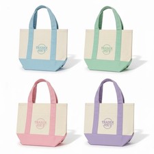 Trader Joe’s 2026 Mini Pastel Canvas Tote Bag Set Of 4 IN HAND READY TO SHIP!!!!