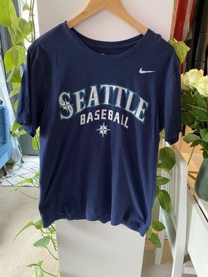 NIKE SEATTLE MARINERS T-SHIRT MEDIUM NAVY MLB PLAYOFFS