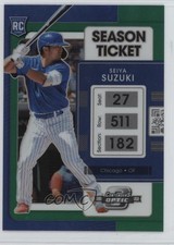 2022 Panini Chronicles Contenders Optic Green Prizm 72/75 Seiya Suzuki #2 13u1