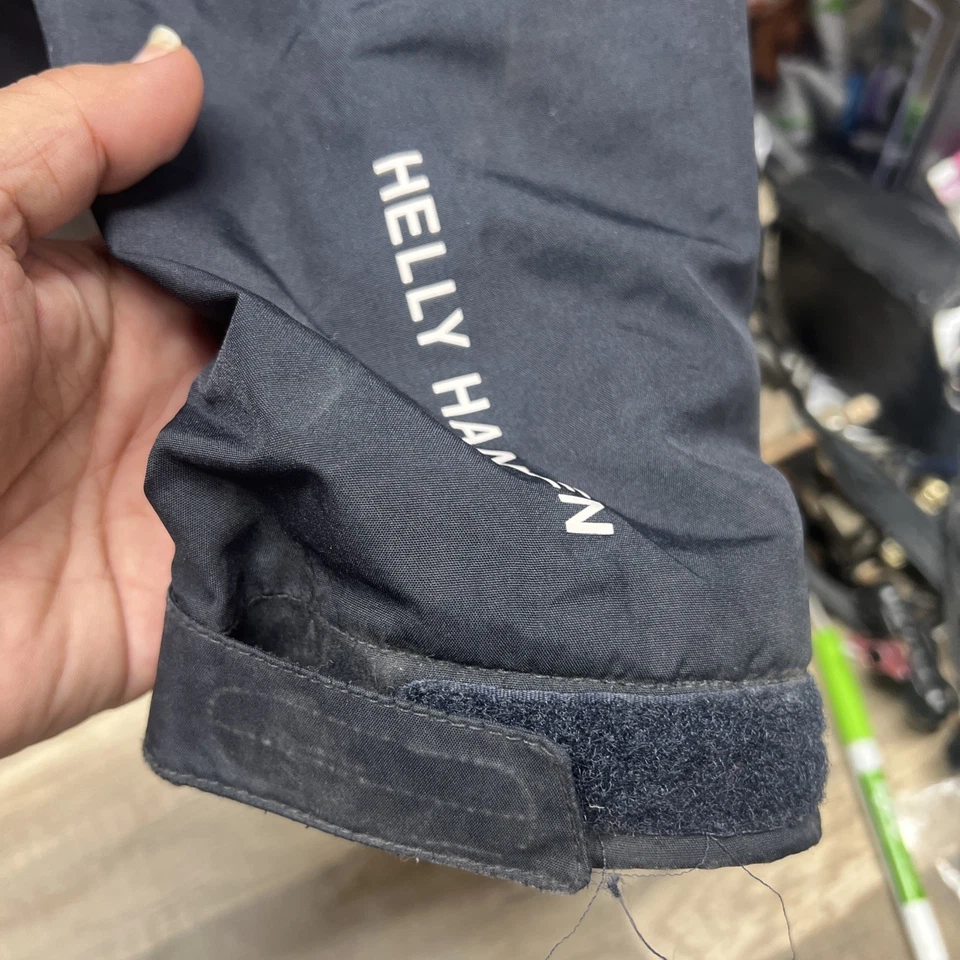 大号 Helly Hansen 男式 Crew Midlayer 帆船夹克二手全拉链黑色。 — 第 4/4 张图片