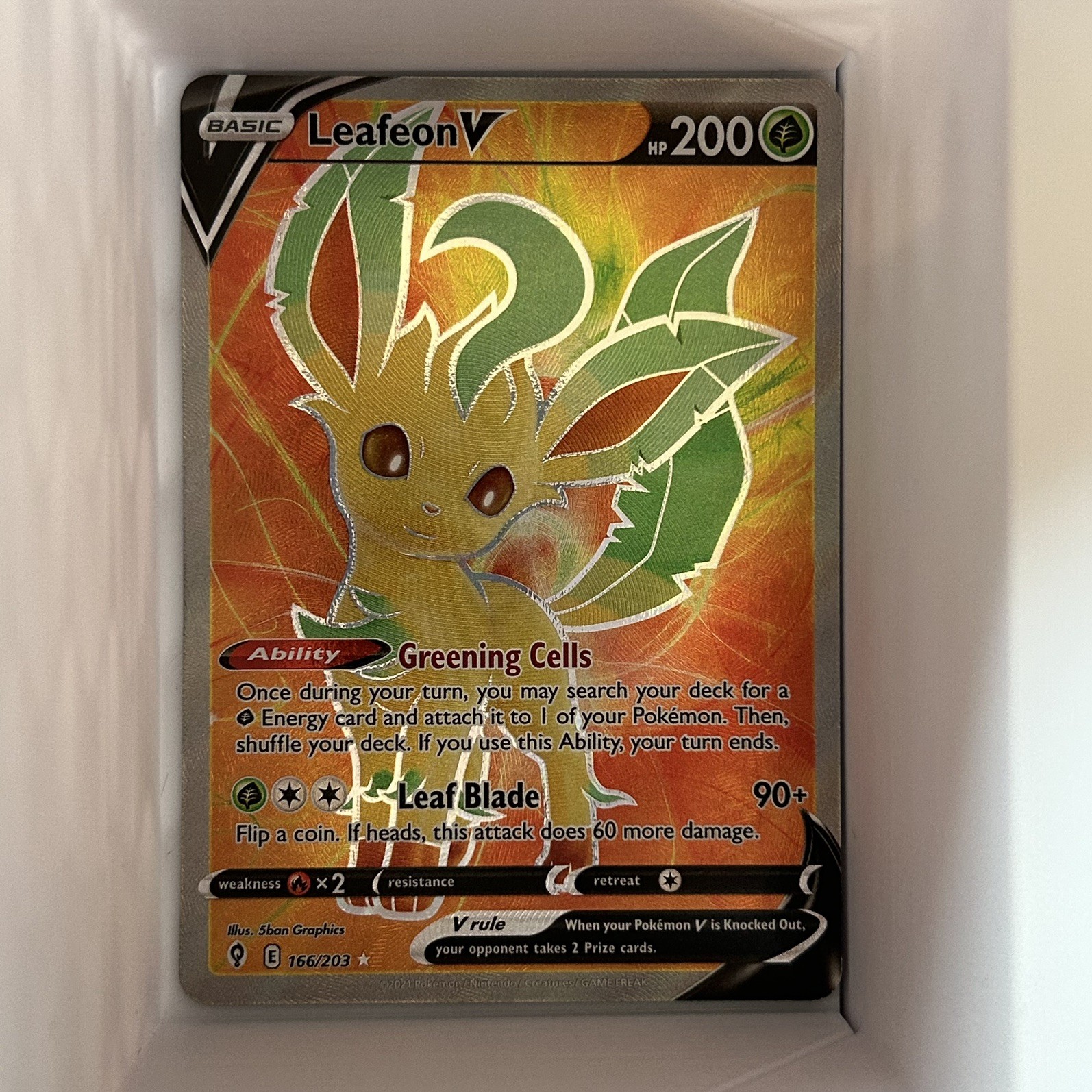 leafeon v pokemon card value Pokemon Leafeon V (Alt Full Art)