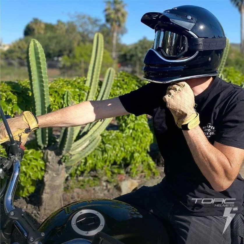 Torc Baja T3 Retro Helmet Classic Moto Removable Visor DOT ECE XS-2XL - Image 3 of 3