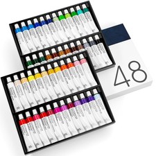 Watercolor Paint Set - 48 Piece Kit for Adults, Beginners  Professional Arti...