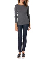 Amazon Essentials Damen Leichter Langarm-Pullover Dunkelgrau Meliert