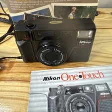 Nikon L35AF2 L35 AF2 Pikaichi 35mm fotocamera punta e scatta pellicola - TESTATA FUNZIONANTE