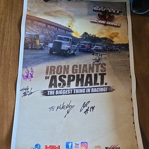 Bandit Big Rig Series Racing Original Poster Signed Multi-Autograph