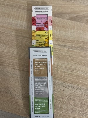 Set of two GLOBAL BEAUTY CARE Gel and Clay Face Masks