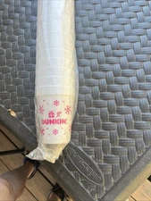 Rare Styrofoam Christmas Edition Dunkin’ Donuts Sleeve Of Cups
