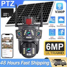 Solar Security Cameras Wireless Outdoor Color Night Vision Surveillance 32G Card