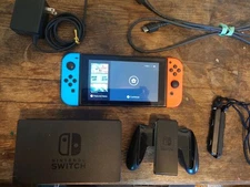 Nintendo Switch v2 Neon Blue/Neon Red Joy-Con HAC-001 (-1) - All Accessories