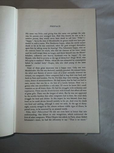 Felix Mendelssohn and His Times Hardback Book by Heinrich Jacob 1963 No Dusk Jck - Foto 16 di 24