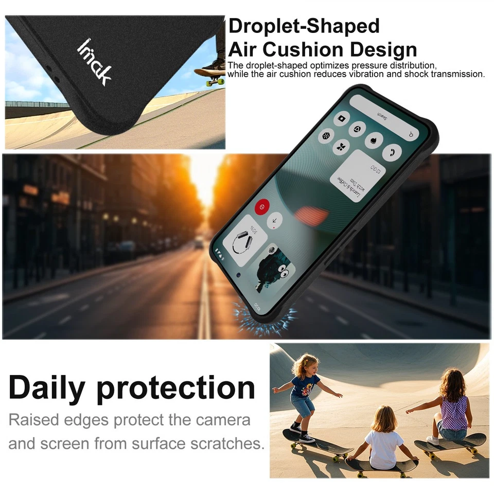 IMAK For Nothing Phone (3), Phone Case Shockproof 4 Airbags Soft Rubber Cover - Image 2 of 4