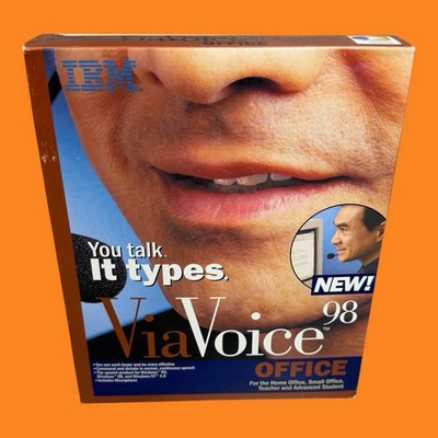 IBM ViaVoice 98 Office Edition Talk To Text Windows 95 Big Box PC CD-ROM