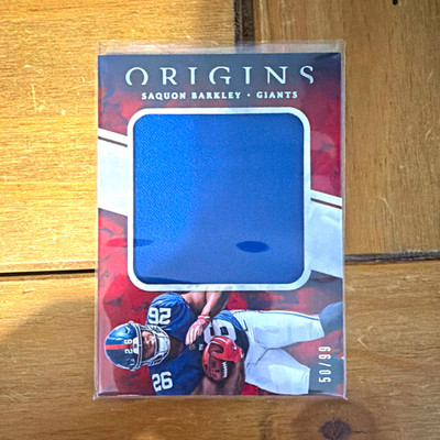 Panini 2018 Origins Saquon Barkley RC Rookie Jumbo Jerseys Red RJJ-3 /99