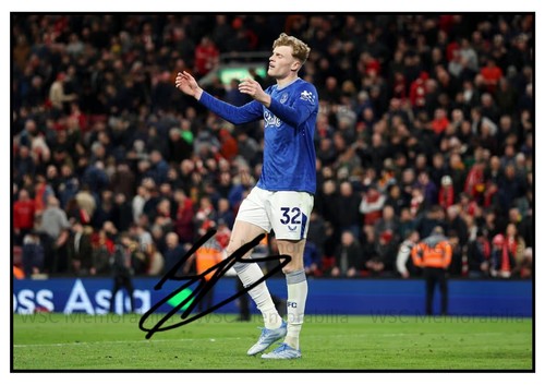 11470. Jarrad Branthwaite Signed Pictures A4 Prints Everton Blackburn Carlisle