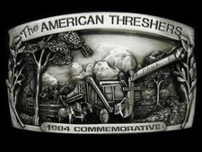 TH09124 NOS VINTAGE 1984  THE AMERICAN THRESHERS  COMMEMORATIVE BELT BUCKLE