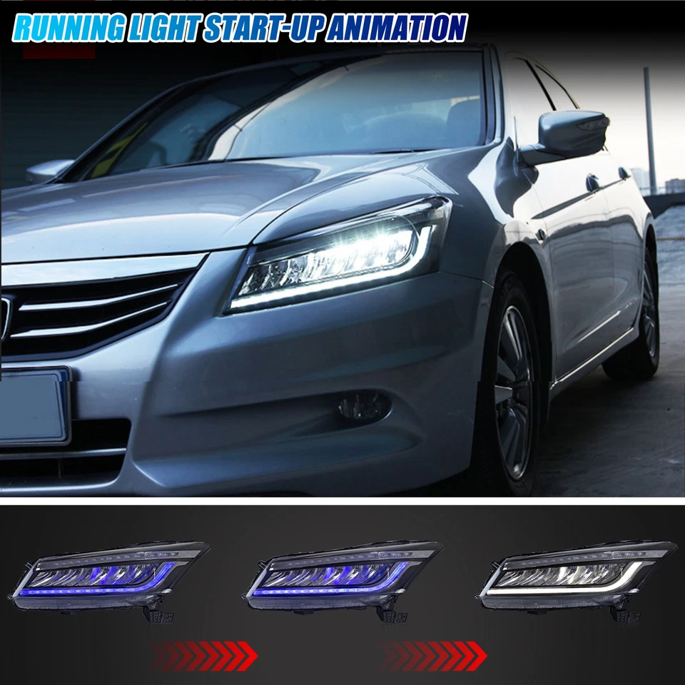 Conjunto de faros delanteros LED Touring para Honda Accord 2008-2012 8ª generación Foto 3 de 4