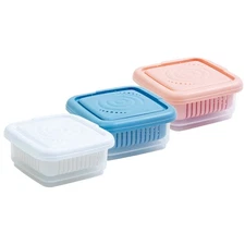  3pcs Fridge Produce Saver Containers: Berry Keeper Boxes For Fridge With