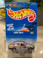 1996 Hot Wheels Ford XR4TI Silber Chrome 5 Spoke Wheels Karte #615