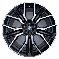 894M 20” GENUINE BMW 8 SERIES G14 REAR ALLOY WHEEL BLACK DIAMOND CUT 9J 5A07085