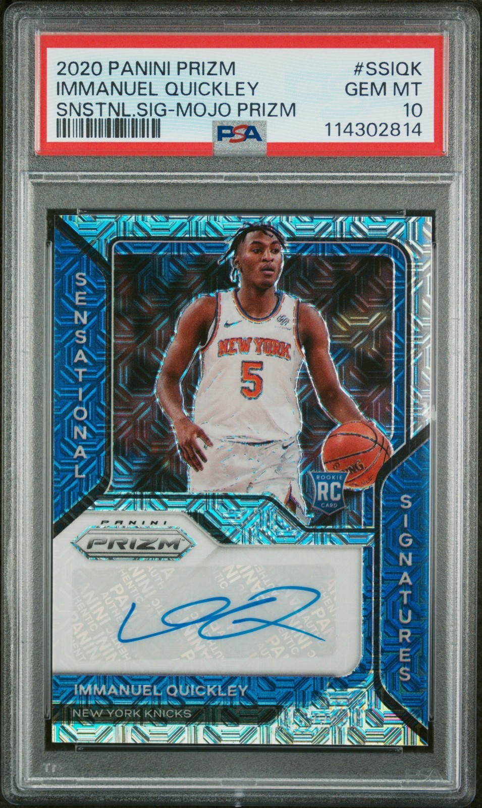 IMMANUEL QUICKLEY 2020 PANINI PRIZM MOJO ROOKIE AUTO /25 PSA 10