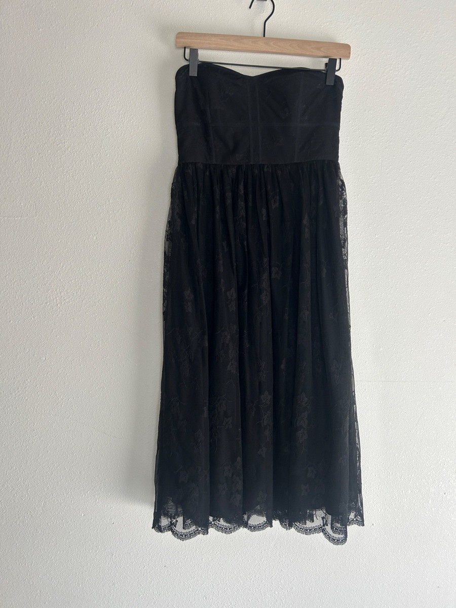 adam lippes lace dress Adam Lippes Floral-Lace Trapeze Dress Size M