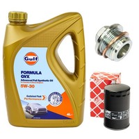 MotoröL Filter Set 5W-30 4 Liter + ÖLablassschraube FüR Audi A6 A4 VW Passat 1.8