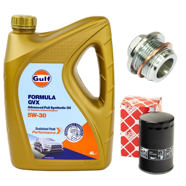 MotoröL Filter Set 5W-30 4 Liter + ÖLablassschraube FüR Audi A6 A4 VW Passat 1.8-image