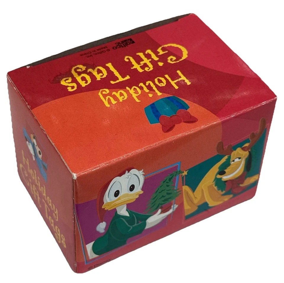 Rollo de etiquetas de regalo navideño de colección de Disney 100 quilates Mickey Minnie Donald Pluto Navidad Nuevo de Lote Antiguo Foto 3 de 4