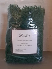 Reafort Long Hair Body Pillow Soft And Cozy 21 In X 54 In Green