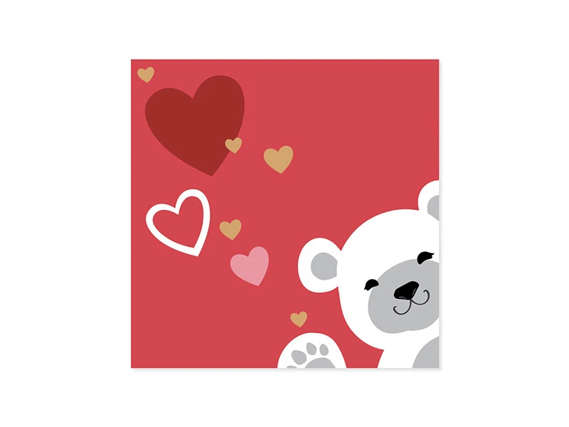 Up With Paper 3D Treasures POP-UP GREETING CARD, Bear and Hearts - Image 2 of 2