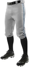 Champro Triple Crown Gray Knicker Baseball Pant, Royal Piping, ADULT XL - NEW!