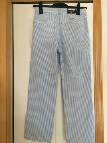 Vineyard Vines Boys SIZE 16 Seersucker Stripe Breaker Pants Blue White NWT - Picture 2 of 4