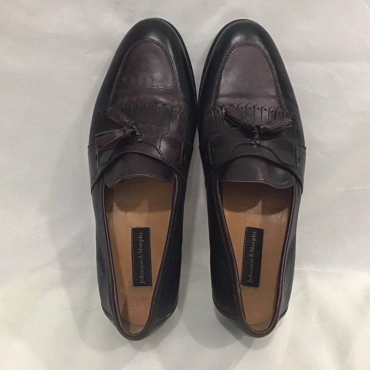 Johnston & Murphy Tasseled black loafers Mens Size 10.5 Italian Leather Johnston And Murphy Cellini Shoes Mens 10.5N Black Leather  main image 4