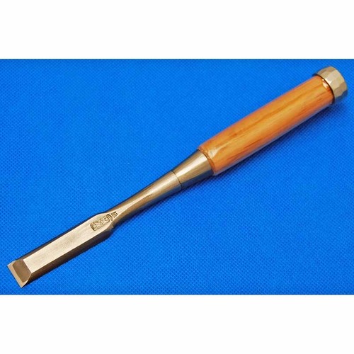 Tasai Oire Nomi Japanese Bench Chisel Polished Finish Blue Steel Red Oak 田斎 追入鑿 - Afbeelding 32 van 63