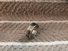 Maine Handcrafted Washington Quarters coin ring, size 7-1/2  2003