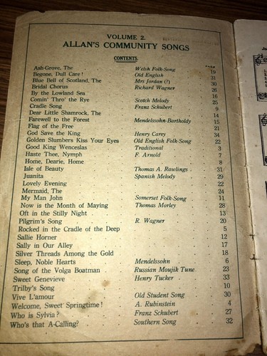 Vintage ALLAN’S COMMUNITY SONGS. Volume 2. Imperial Edition No. 236 - Picture 3 of 6
