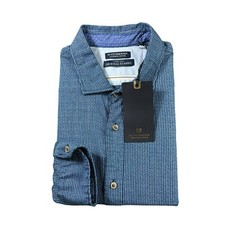 Scotch  Soda Blue Striped Cotton Mens Button Front Size XL NWT