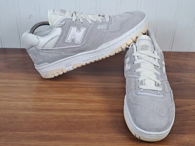 New Balance 550 Shoes Mens Size 7.5 Grey Rain Cloud Suede Trainers BB550SLB