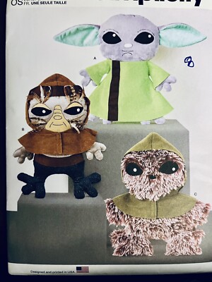 Simplicity 9515 Plush Aliens 18''Three Styles Star Wars Knock Offs Yoda Ewok FF