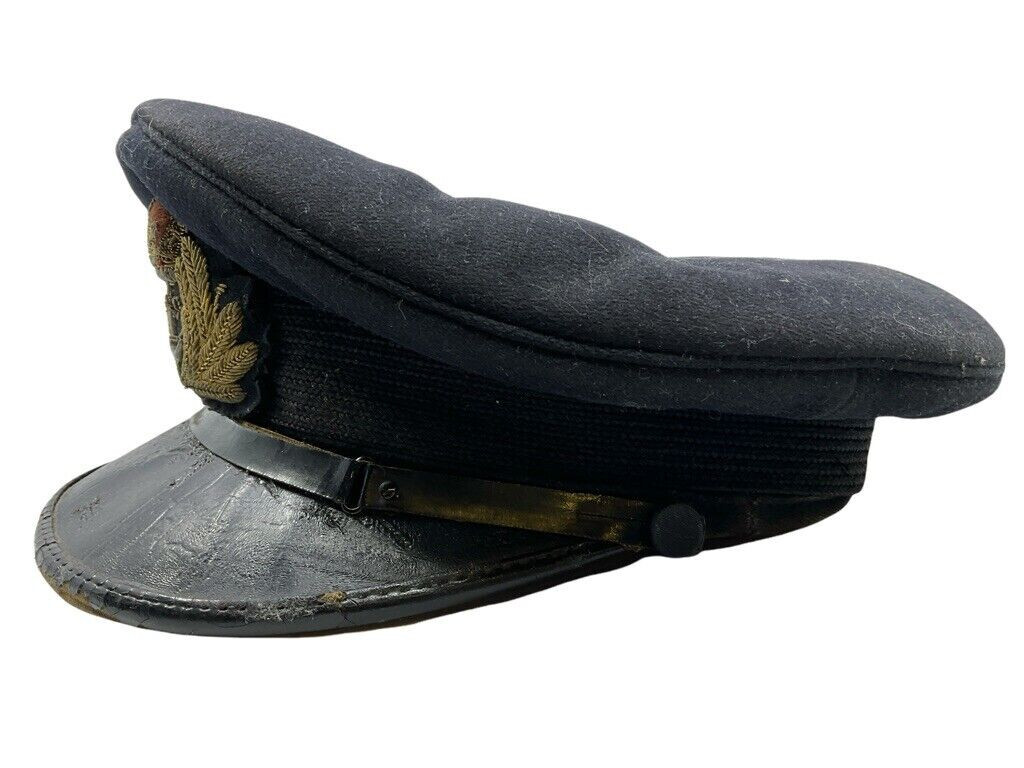 WW2 British Canadian Navy Officers Peak Cap Hat Size 7 1/8 | eBay
