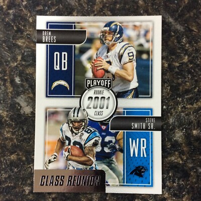 2016 Panini Playoff Class Reunion Drew Brees Steve Smith Sr #CR-BS