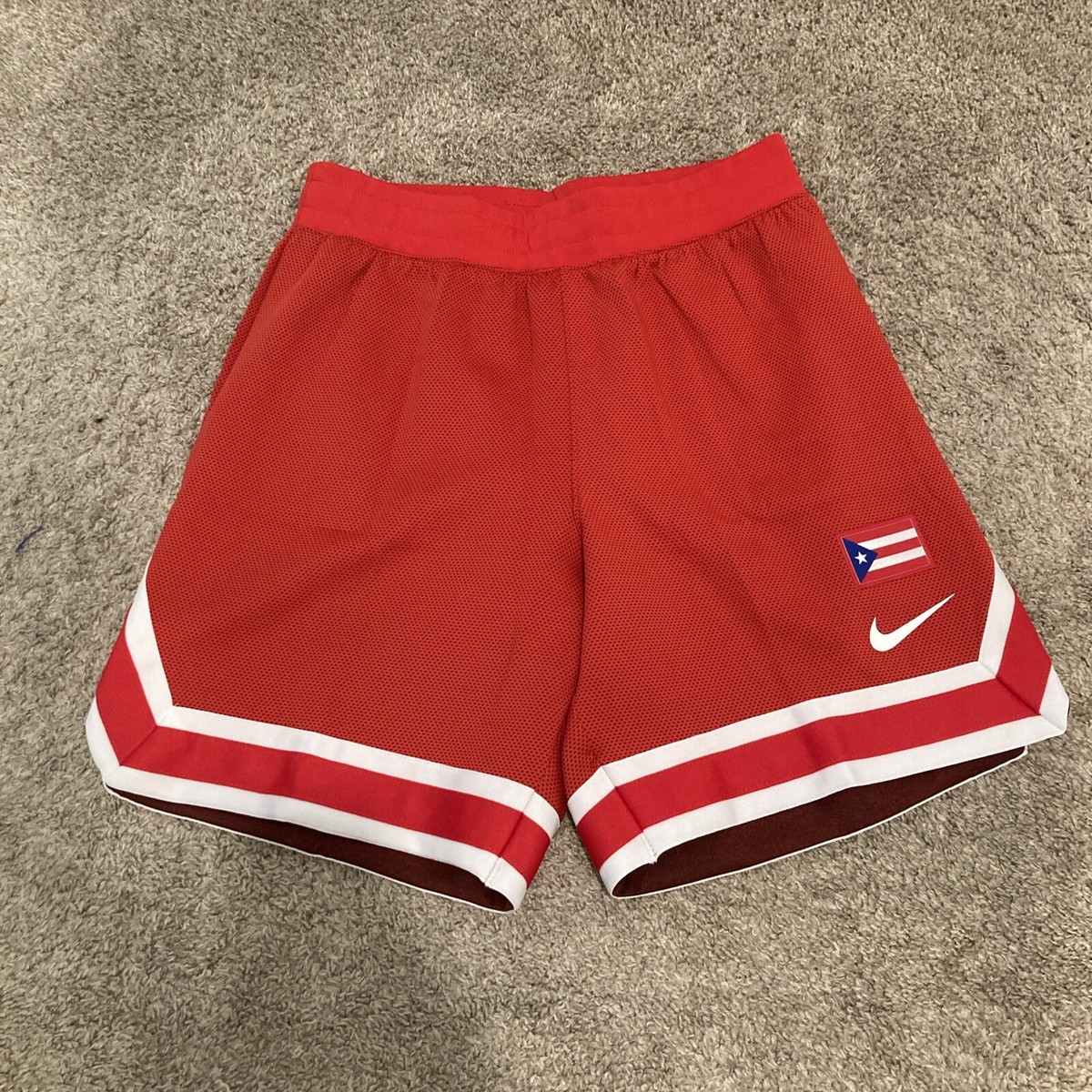 Nike Puerto Rico Authentic Team Basketball Practice Shorts Red CD5595-657  Sz L