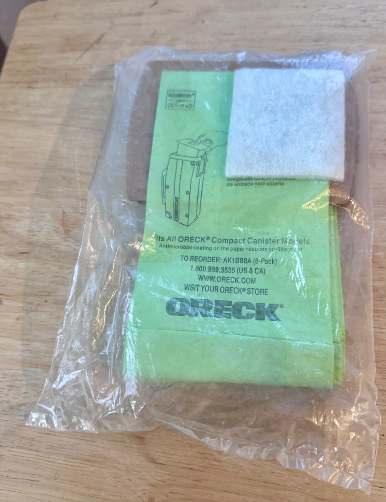 Oreck Compact Canister Vacuum Bags Model Pkbb12dw 8 Pack Housekeeper