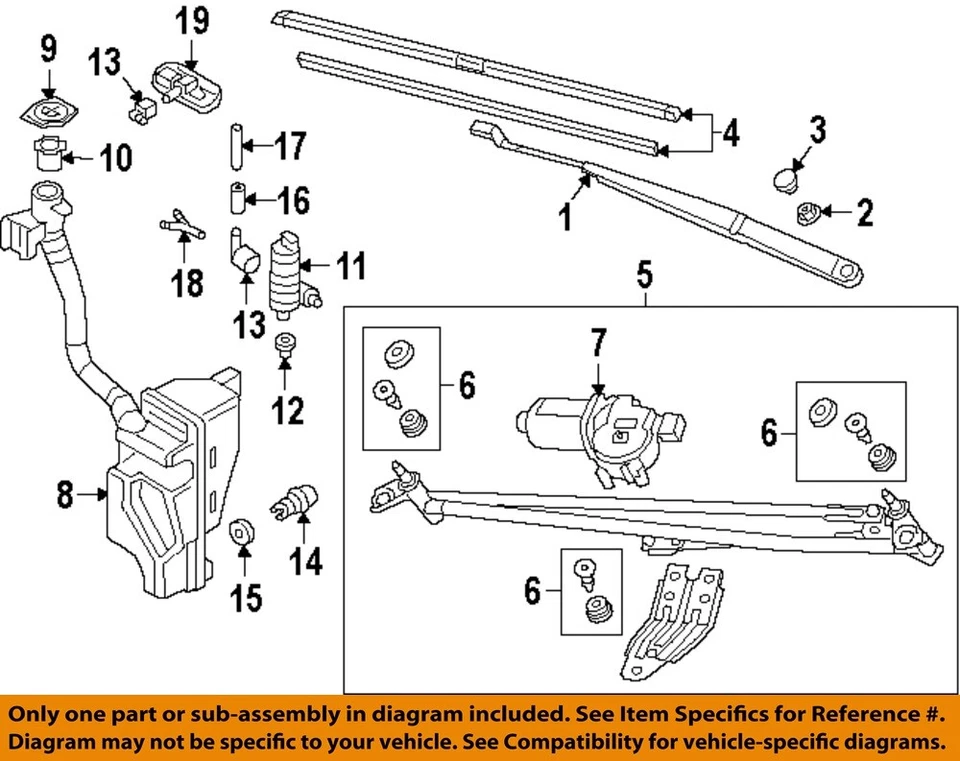 Used Washer Fluid Reservoir fits: 2004 Volkswagen Touareg w/o headlamp washers G — 第 3/4 张图片
