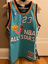 Men’s Michael Jordan Teal Hardwood Classics 1996 NBA All-Star Game Authentic Jer