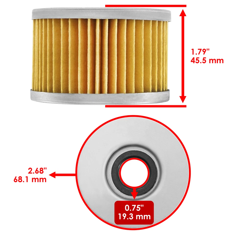 Paquete de 2 filtros de aceite para Honda CM400T Cm-400T CM400E CM400C CM400A 1979-1981 Foto 2 de 4