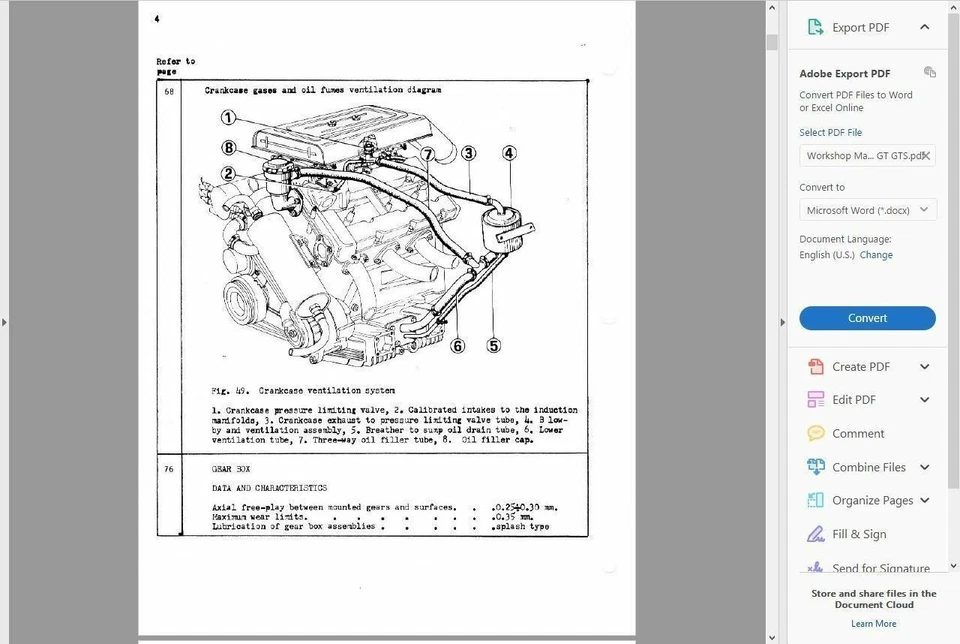 FACTORY WORKSHOP SERVICE REPAIR MANUAL FERRARI 246 DINO (GT, GTS) +WIRING - Image 3 of 4