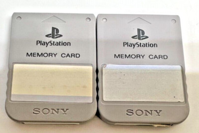 Sony PlayStation OEM Memory Card For PlayStation 1 PS1 Untested (x2)