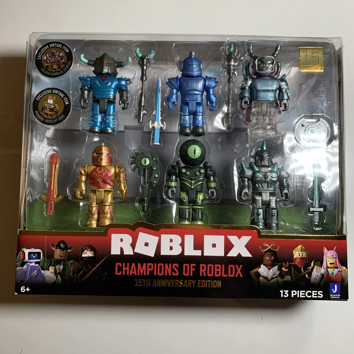  Roblox Action Collection - Champions of Roblox Six Figure Pack  [Includes Exclusive Virtual Item] : Toys & Games